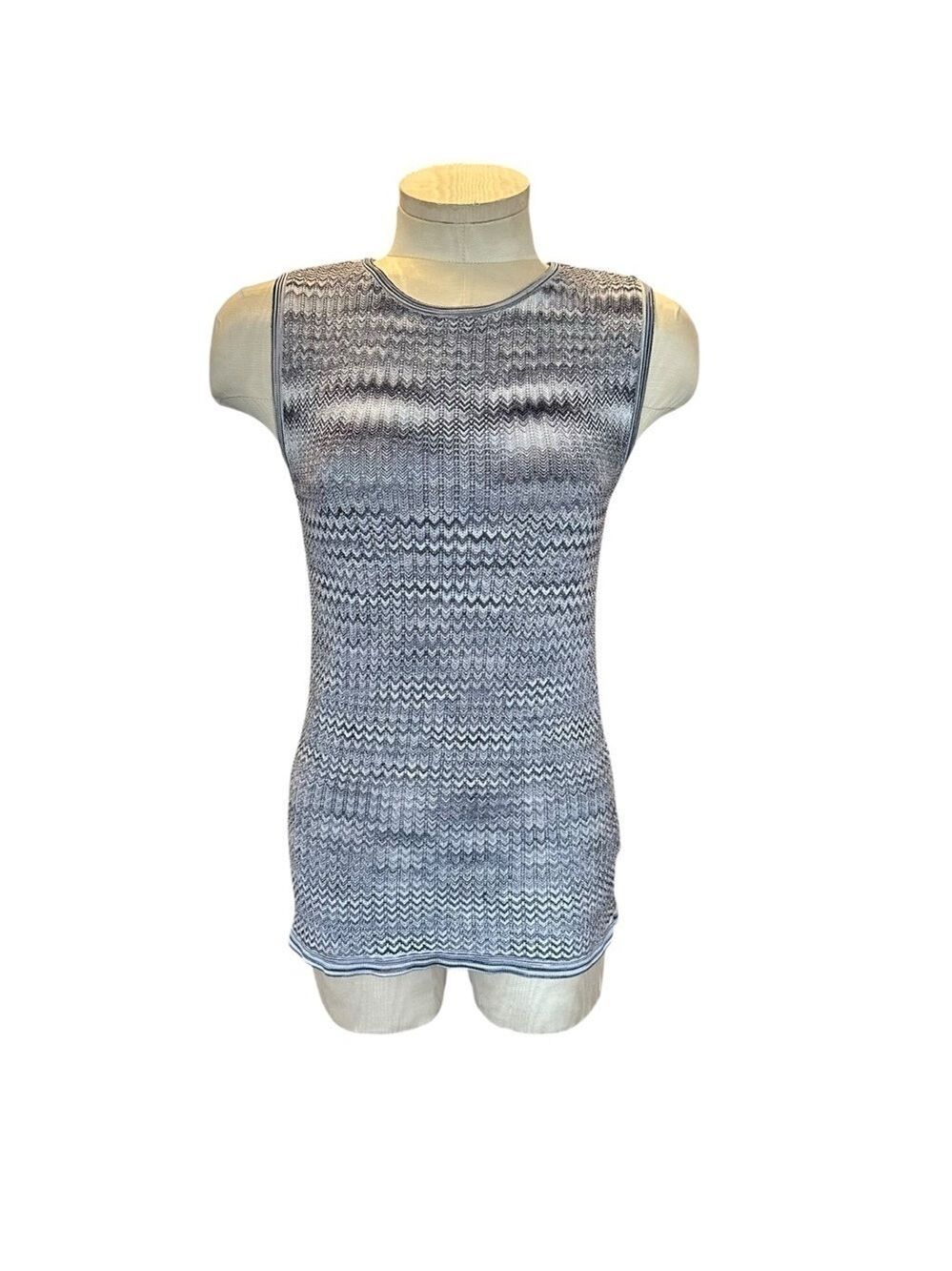 WHBM White House Black Market Knit Sleeveless Tank Top Gray Size Medium